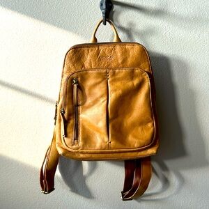 Leather backpack